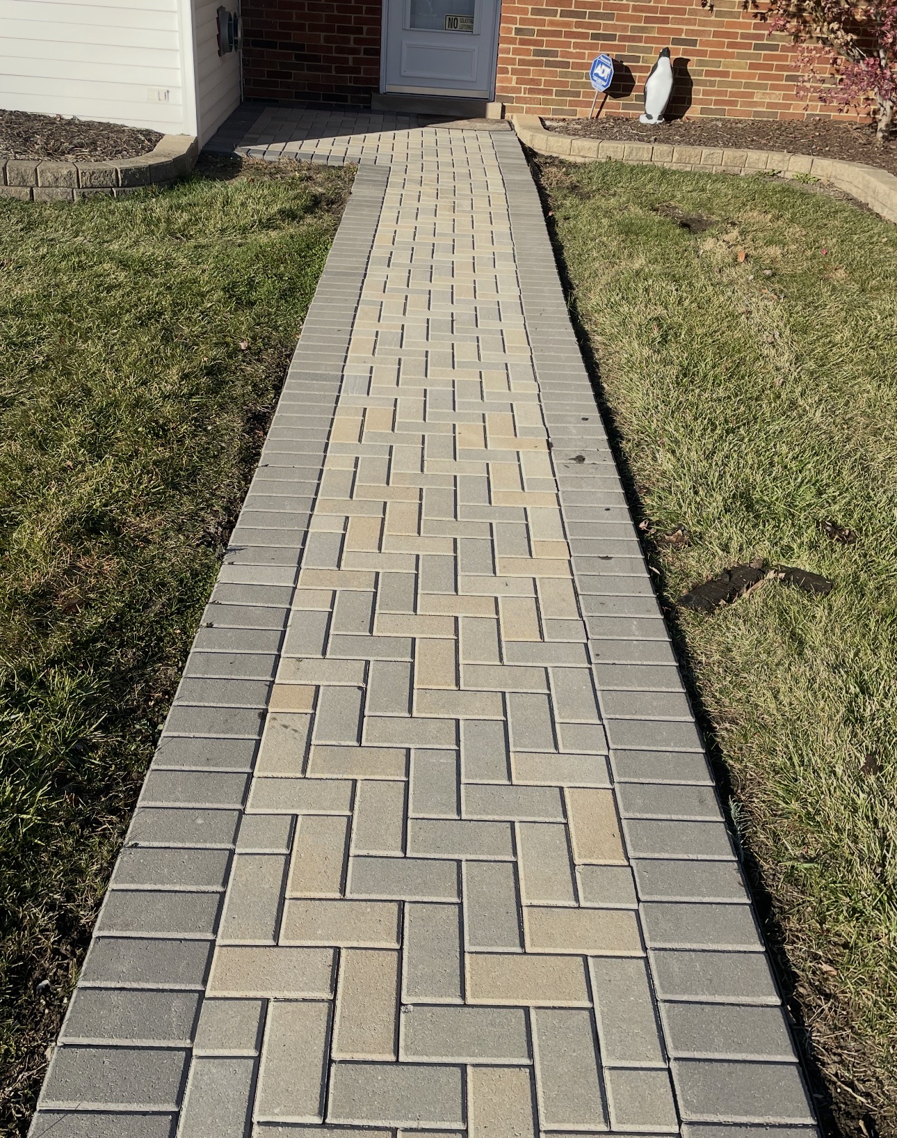 Herringbone Paver Walkway