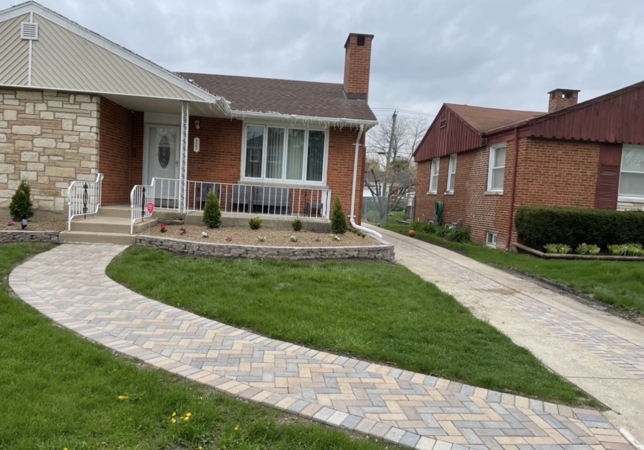 Paver Walkway & Landscaping