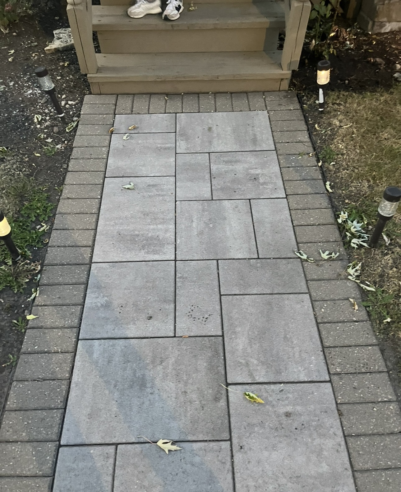 Modern Paver Landing