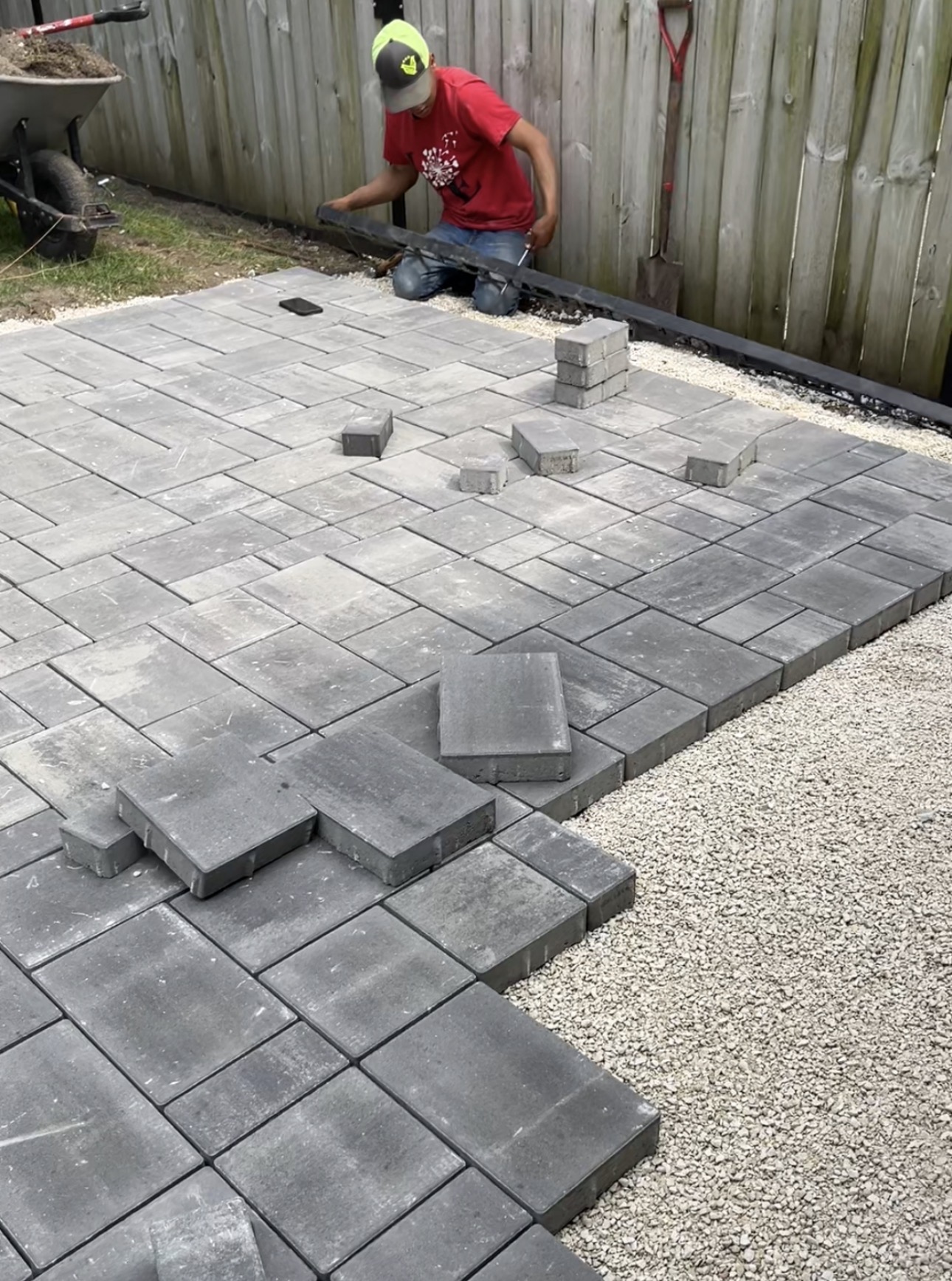 Paver Patio In Progress