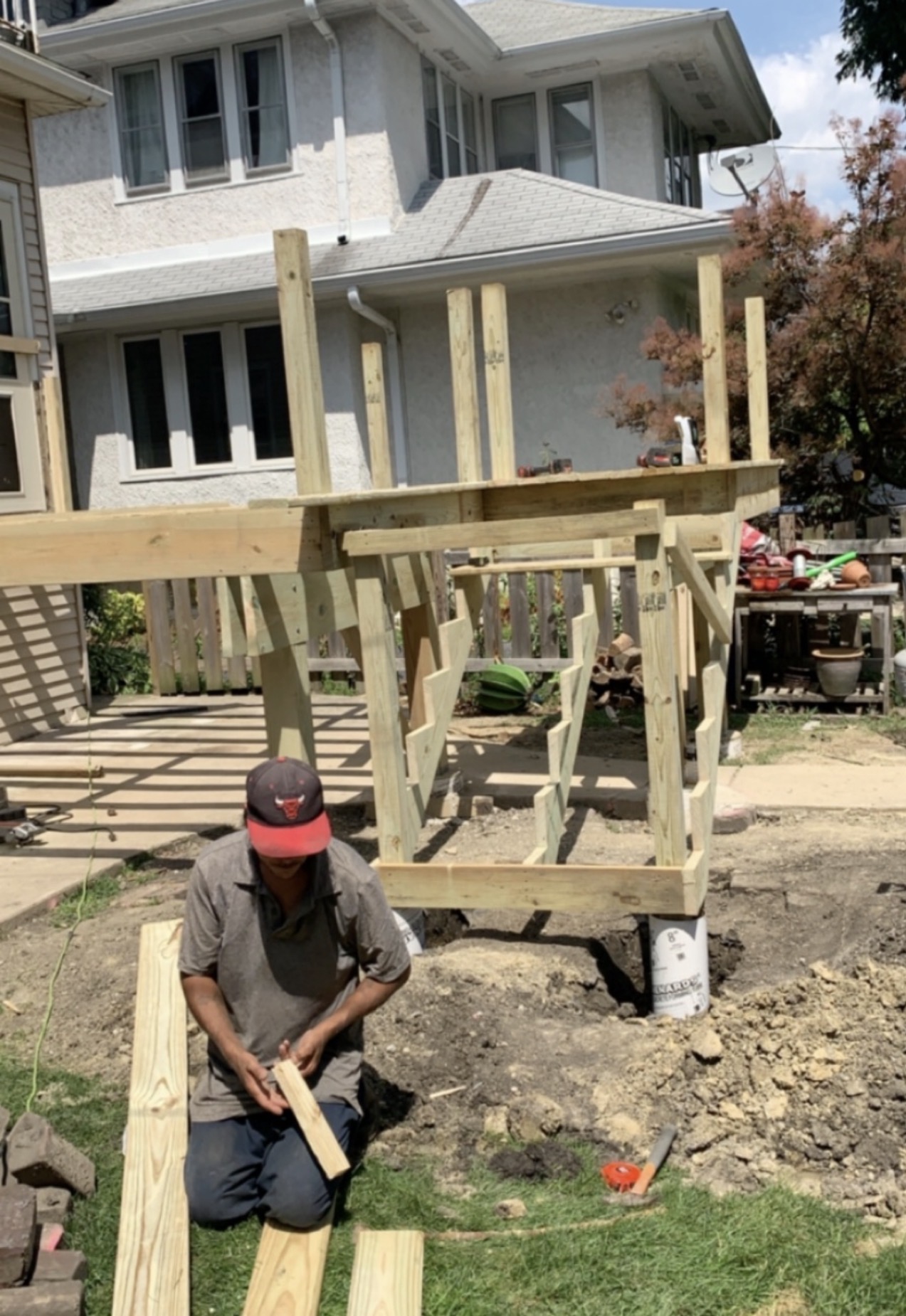 Custom Wood Deck Framing